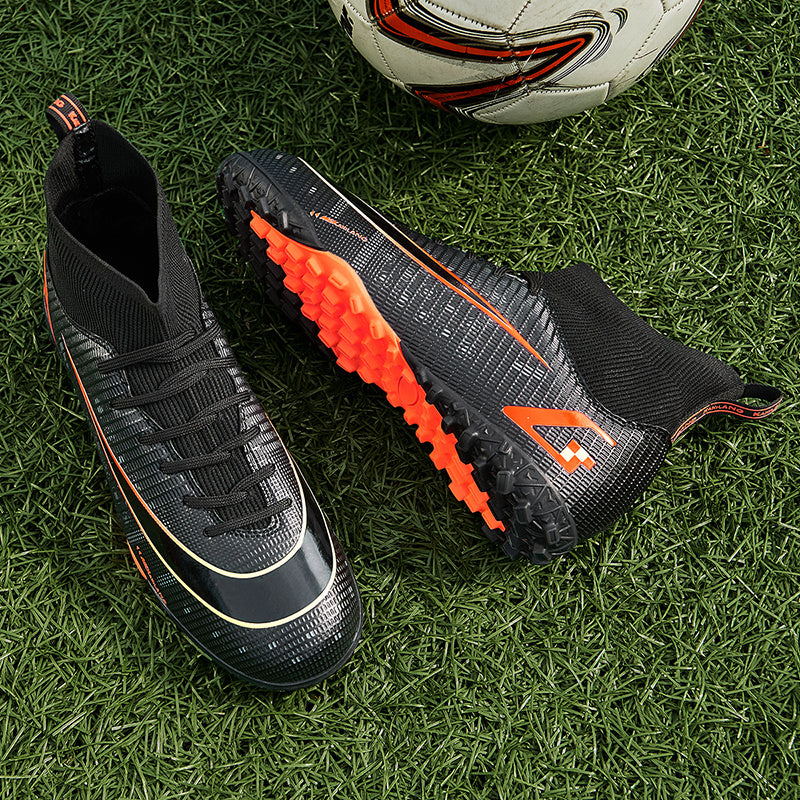Men's High Top TF Cleats Lightweight Sport Shoes for Soccer Running