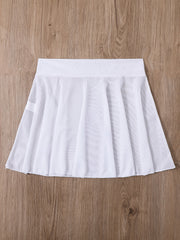 High Stretch Mesh Cover Up Skirt Solid Semi Sheer Beachwear Women's S