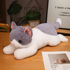 Realistic Plush Cat Stuffed Animal Soft Mixed Colors for Kids