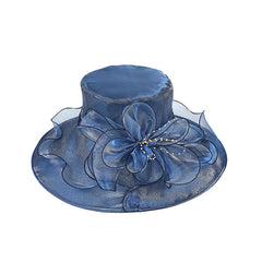 Sparkle Mesh Flower Bucket Hat Lightweight Sunscreen Basin Hat