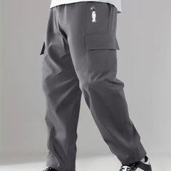 Cargo Pants Men's Flap Pocket Trousers Loose Casual Outdoor Work Hip Hop Style