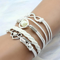 Cupid's Arrow Infinity Pearl Bracelet