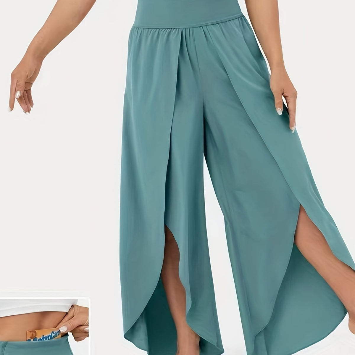  Boho Pants Women's High Rise Beach Trousers