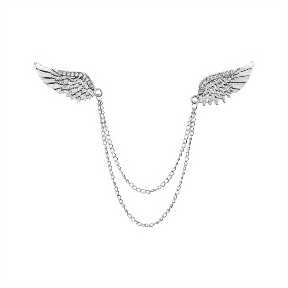 Deer Horn Chain Brooch Zinc Alloy Chain Tassel Brooch Pin