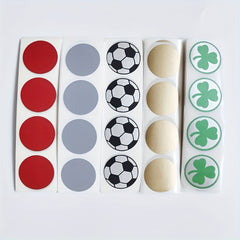 100pcs 1 Inch Round Colors Scratch Off Stickers - Golden, Silver, Gray, Red