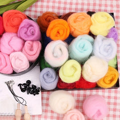 11lb 50g Felting Wool Roving DIY Supplies For Wool Felting Beginner