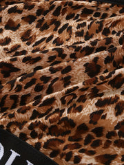  Sexy Bra Women's Plus Leopard Longline Bralette