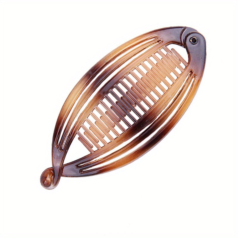 Leopard Pattern Banana Clip Hair Clip Ponytail Holder for Women Girls