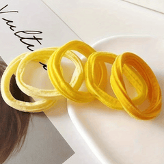 5pcs Wide Elastic Hair Tie Thick Hair Rope Seamless Ponytail Holder