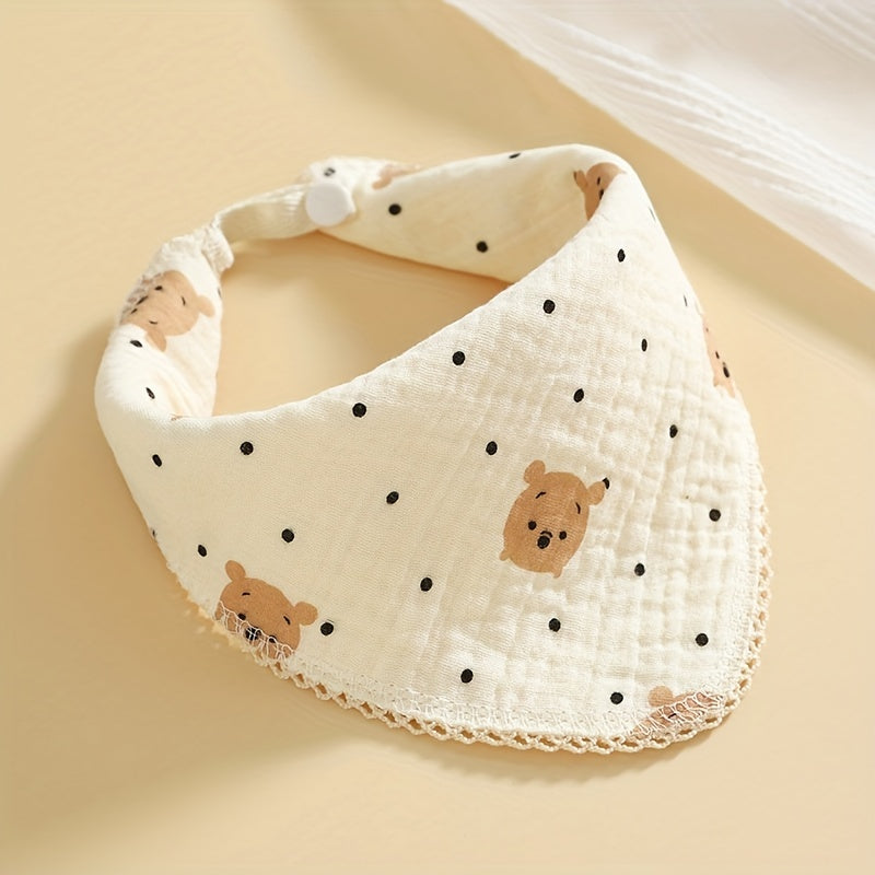 5pcs Baby Cloth Set: Cotton Saliva Towel, Bibs, Face Wipes, Hands Towel