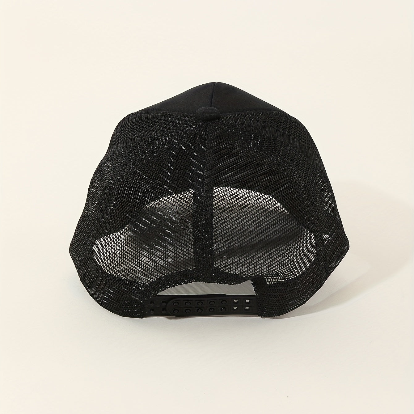 Peach Feather Print Trucker Hat Mesh Breathable Baseball Cap