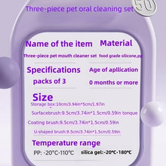 Kitten Pet Silicone Toothbrush Cat Brushing Dog Toothpaste