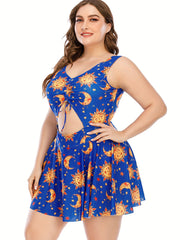 Sun & Moon Cut Out One Piece Swimsuit
