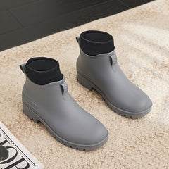 Winter Thickened Warm Short Boots Waterproof Working Rain Boots