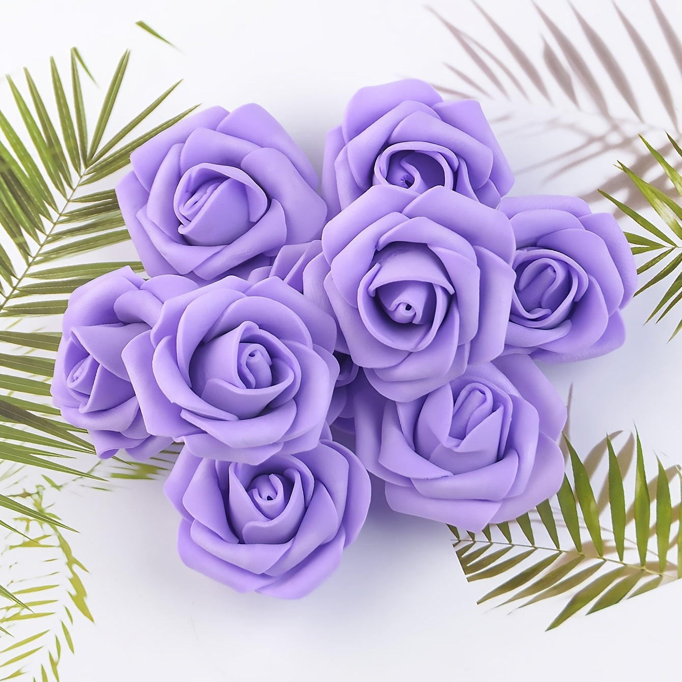 10 Foam Rose Flower Heads for DIY Wedding Bouquets & Celebrations