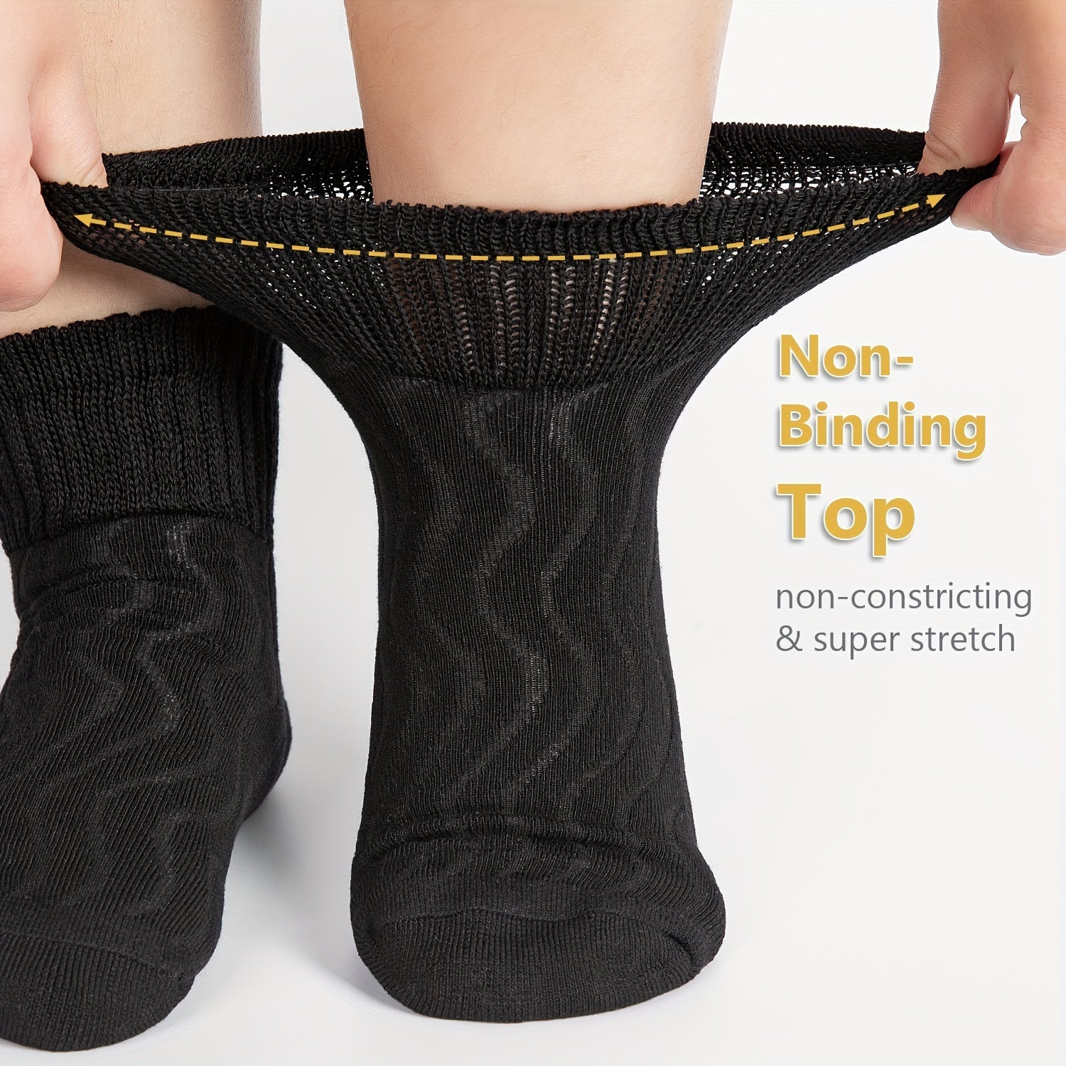 4 6 Pair Extra Wide Diabetic Ankle Socks Bamboo Breathable Seamless Toe Socks