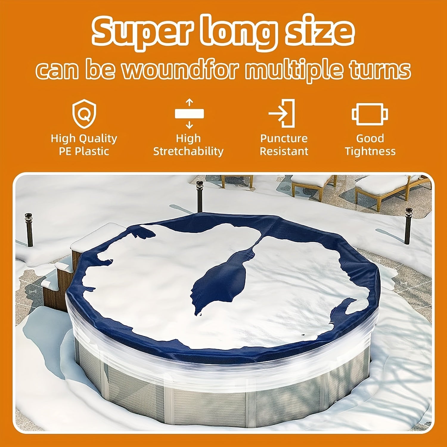 Winter Pool Cover Seal - Windproof Above Ground Pool Cover Saver