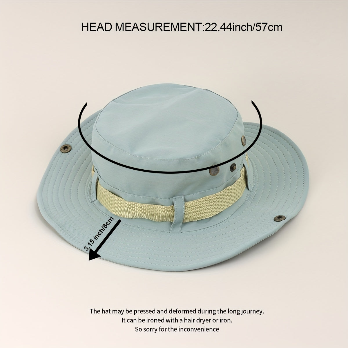 Drawstring Bucket Hat Outdoor Camping Mountaineering Hat