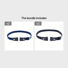 Men's No Buckle Elastic Waist Belt Casual Adjustable Elastic Buckle Belt