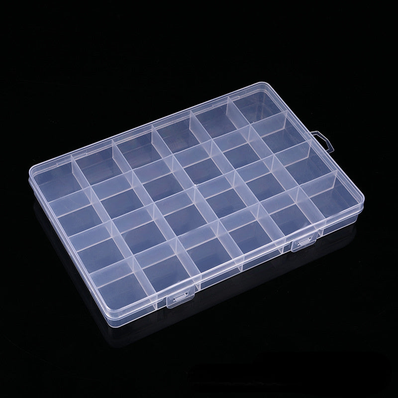 Transparent Dustproof Jewelry Storage Box with Multiple Grids