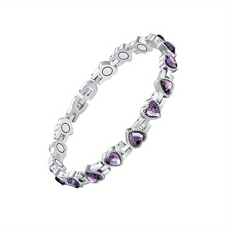 Adjustable Heart Shaped Magnetic Bracelet for Men and Women