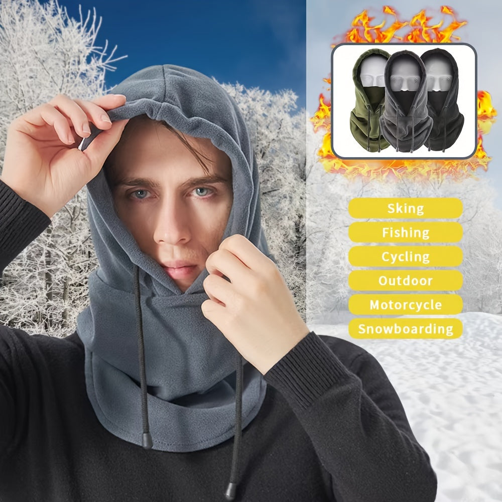 Men's Windproof Fishing Face Mask Balaclava Hood - Skiing Cycling Motorcycle