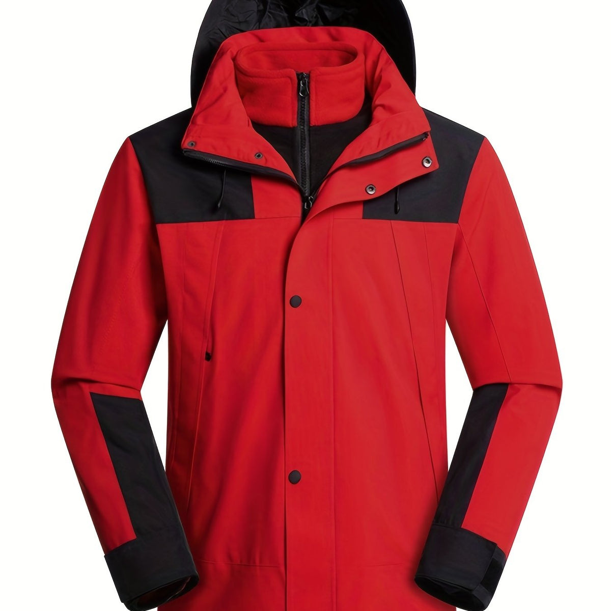 Women's 3-in-1 Outdoor Sports Jacket Waterproof Windproof Hooded