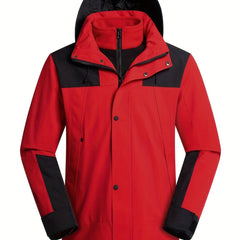Women's 3-in-1 Outdoor Sports Jacket Waterproof Windproof Hooded
