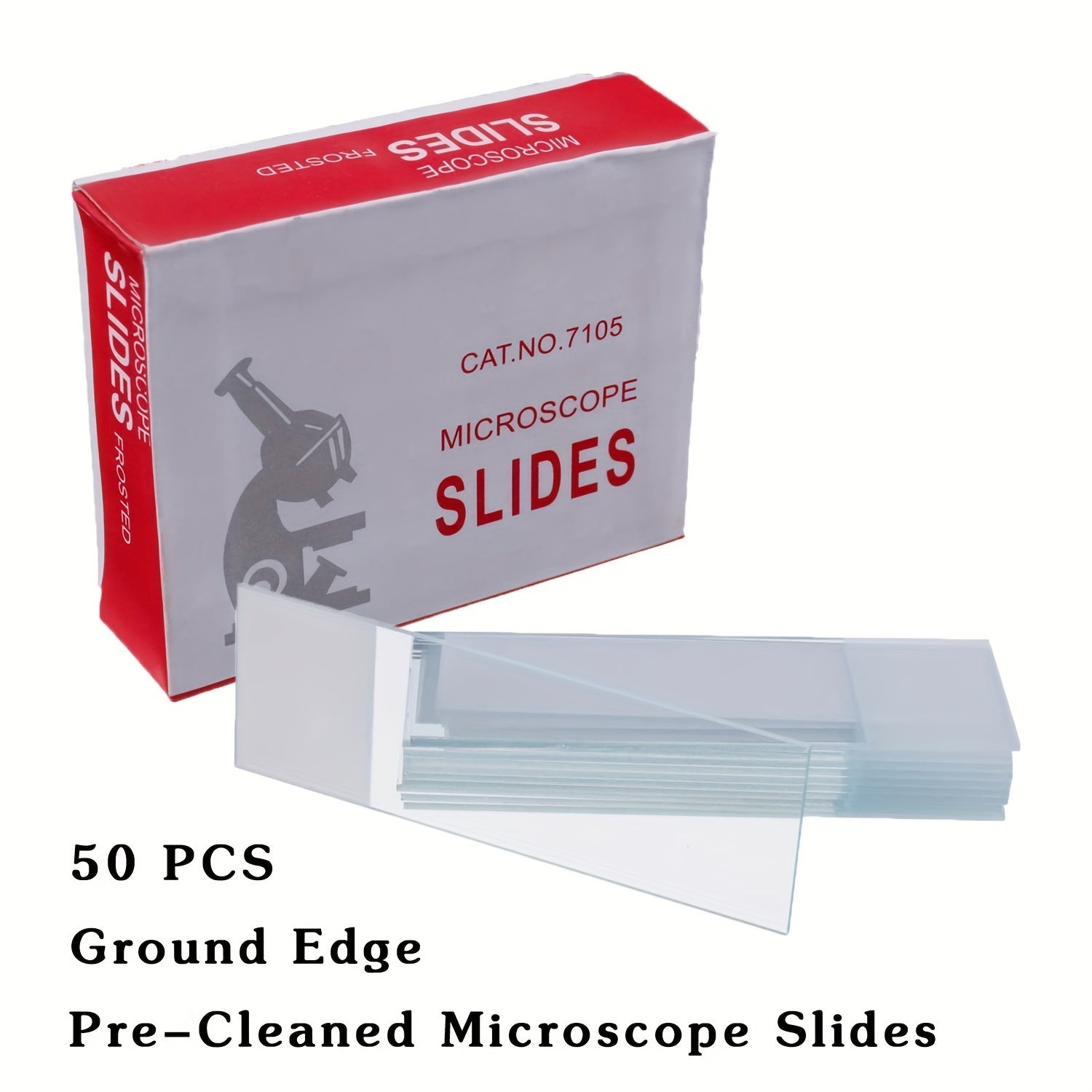 50pcs Microscope Slides & 100pcs Cover Glasses Bundle