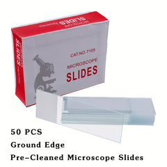 50pcs Microscope Slides & 100pcs Cover Glasses Bundle