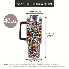 Aeyeele 40oz Skull Series Water Bottle Tumbler Insulated Stainless Steel