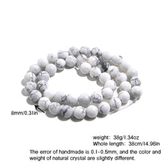 8mm Natural Crystal Long Chain Loose Beads Semi-finished Jewelry