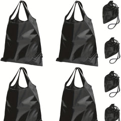 Foldable Drawstring Shopping Bag Reusable Grocery Shoulder Bag