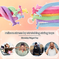 15 Pcs Colorful Elastic Rope Fidget Toys for Stress Relief