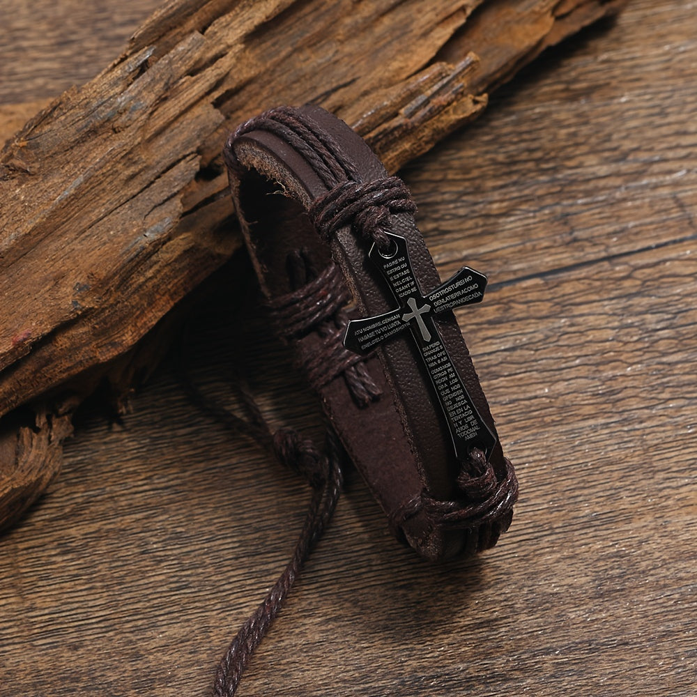 Personality Hand-woven Cowhide Bracelet Vintage Leather Bracelet