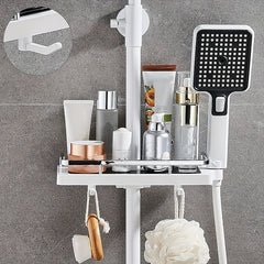 Shower Rack No Drilling Bathroom Storage Box Soap Shampoo Towel 21mm 25mm Rod