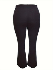  High Waist Trousers with Button Detail