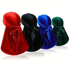 Men's Velvet Durag for 360 Waves + Long Tail