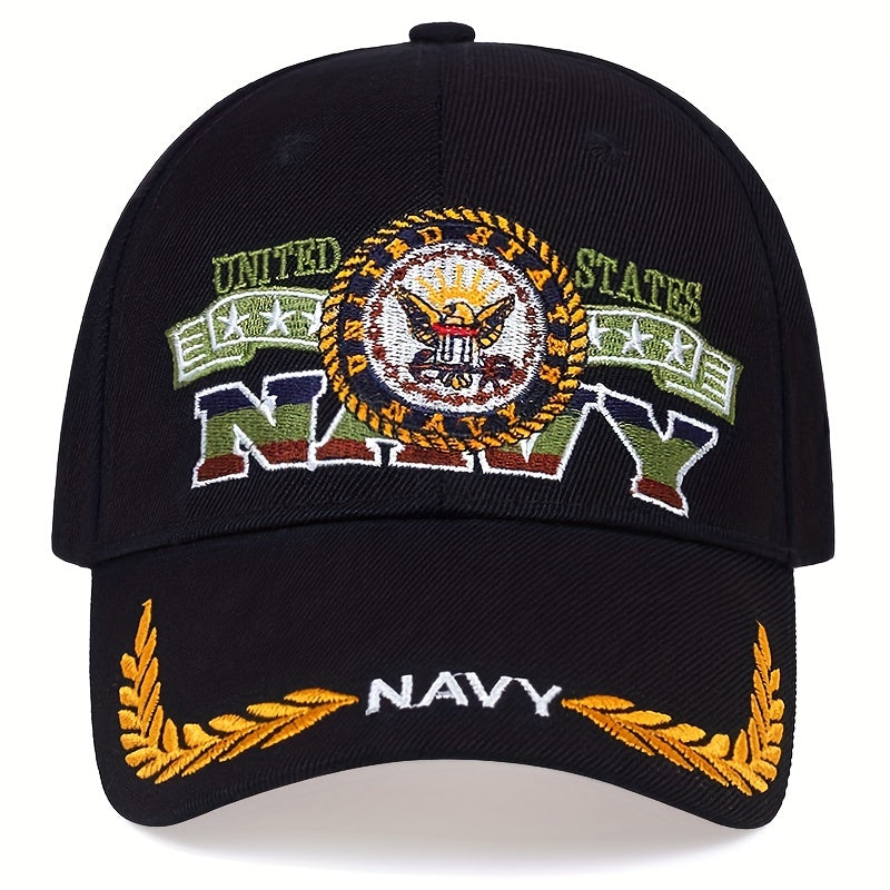Classic Letter NAVY Embroidered Cotton Baseball Cap Men Women Sunscreen Truc