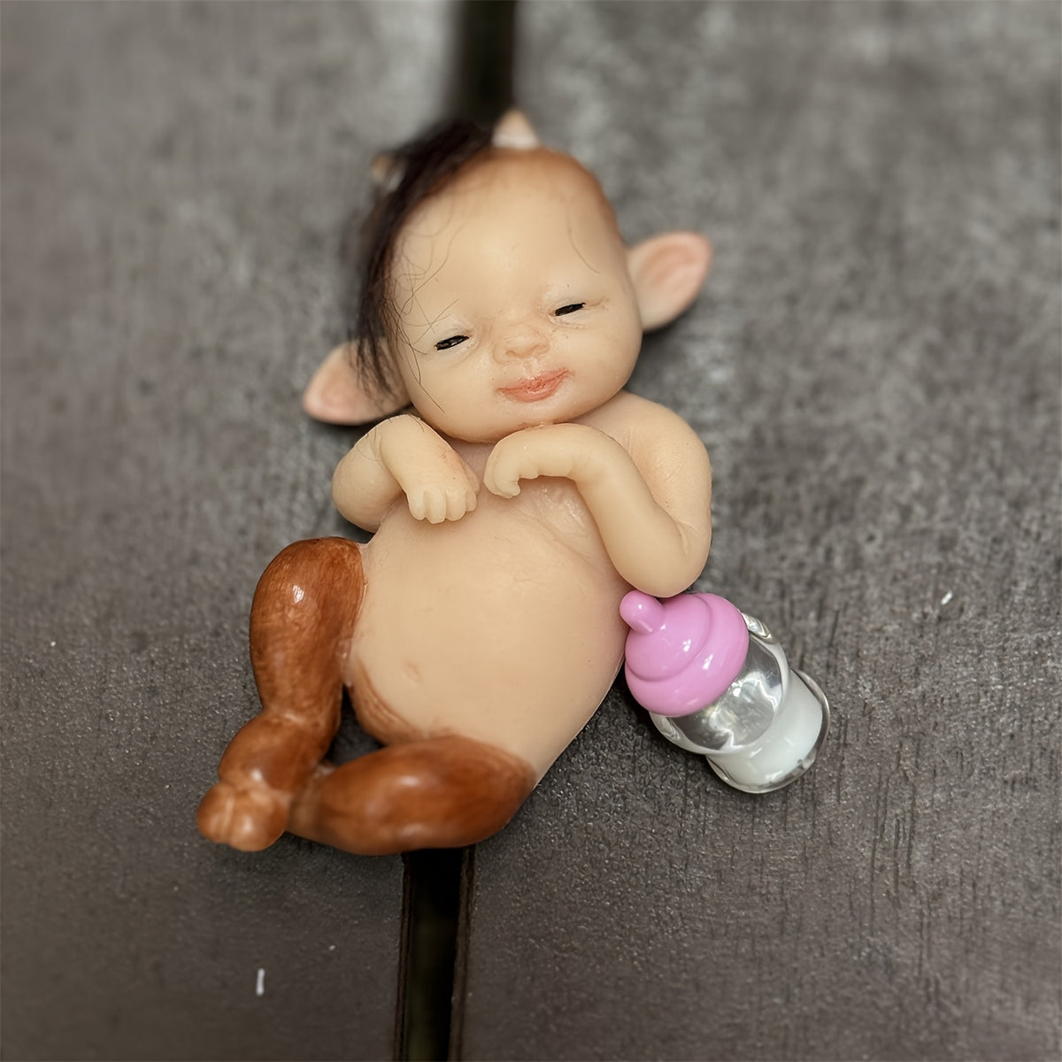 6 Inch Mini Silicone Reborn Doll Hand Painted Skin Washable Soft Touch Body