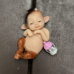 6 Inch Mini Silicone Reborn Doll Hand Painted Skin Washable Soft Touch Body