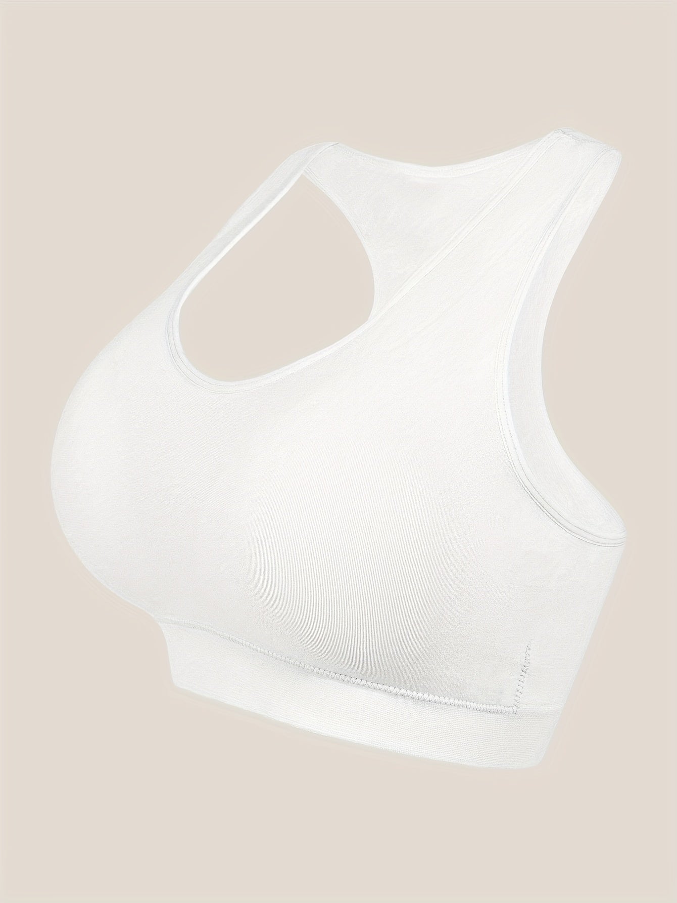  Sports Bra Racer Back Tank Bra with Removable Pads