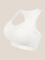  Sports Bra Racer Back Tank Bra with Removable Pads