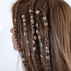 Viking Hair Beads Silver Hair Accessories