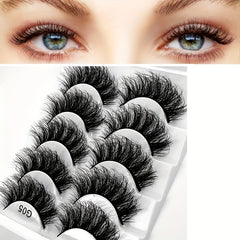 5 Pairs 8D Faux Mink Lashes Thick Volume Fluffy False Eyelashes