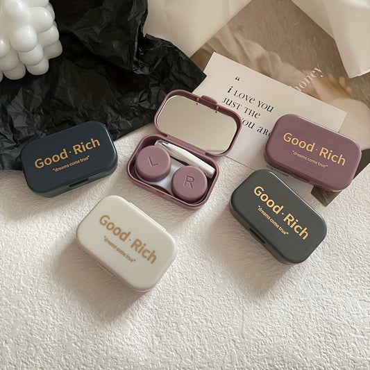 Letter Charm Lens Cases Travel Box Tweezers Remover Tool