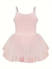 Girls Cotton Sleeveless Tutu Ballet Dress Dance Leotard