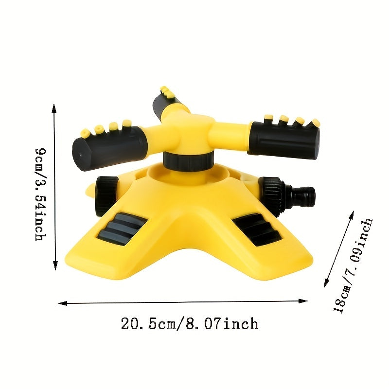 Lawn Sprinkler 360 Rotating 3 Arm Large Area Coverage