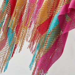 Rainbow Striped Hollowed Out Sunscreen Cardigan Cape