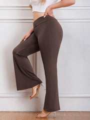  High Rise Flared Leg Trousers